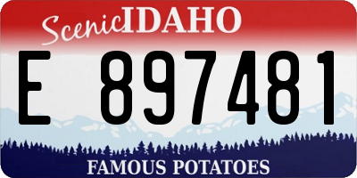 ID license plate E897481