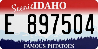 ID license plate E897504
