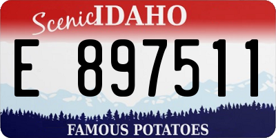 ID license plate E897511