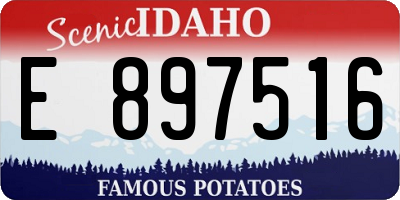 ID license plate E897516