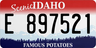 ID license plate E897521