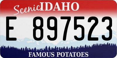 ID license plate E897523