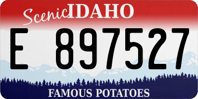 ID license plate E897527