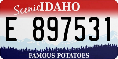 ID license plate E897531