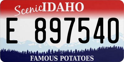 ID license plate E897540