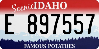 ID license plate E897557