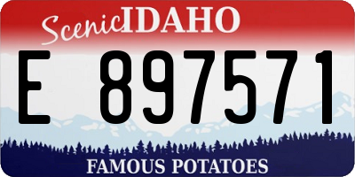 ID license plate E897571
