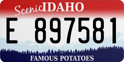 ID license plate E897581