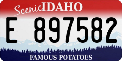 ID license plate E897582
