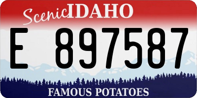 ID license plate E897587