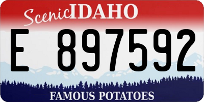 ID license plate E897592