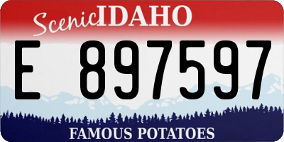 ID license plate E897597