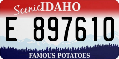 ID license plate E897610