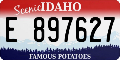 ID license plate E897627