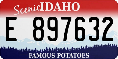 ID license plate E897632