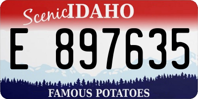 ID license plate E897635