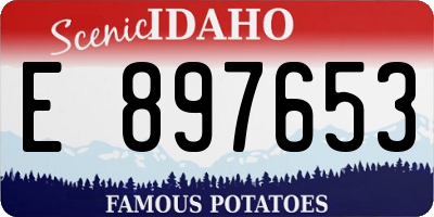 ID license plate E897653