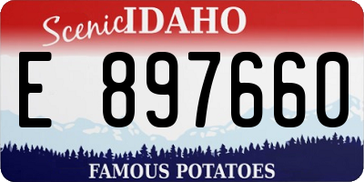 ID license plate E897660