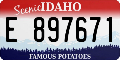 ID license plate E897671