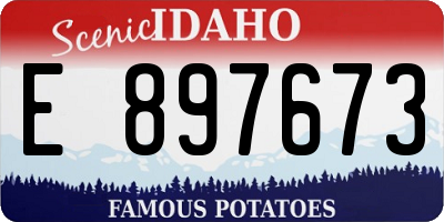 ID license plate E897673