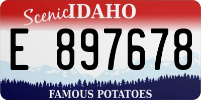 ID license plate E897678