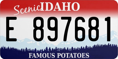 ID license plate E897681