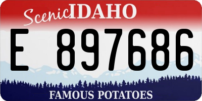 ID license plate E897686