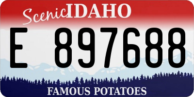 ID license plate E897688