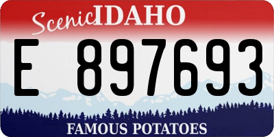 ID license plate E897693