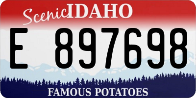 ID license plate E897698
