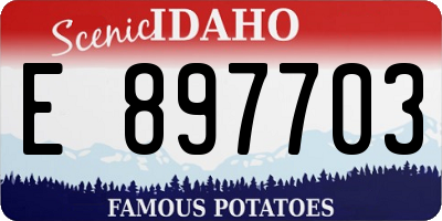 ID license plate E897703