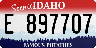 ID license plate E897707