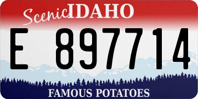 ID license plate E897714