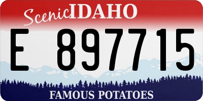 ID license plate E897715