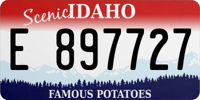 ID license plate E897727