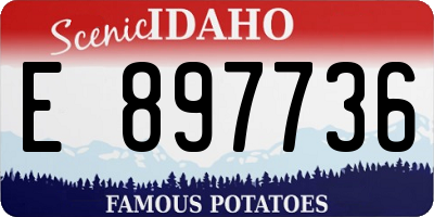 ID license plate E897736