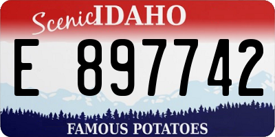 ID license plate E897742