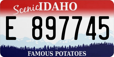 ID license plate E897745