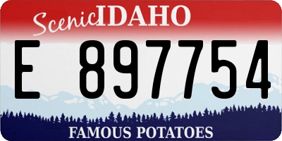ID license plate E897754