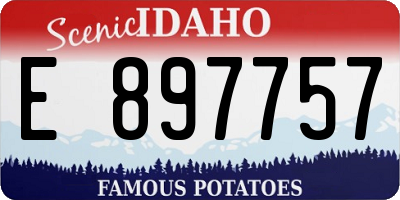 ID license plate E897757