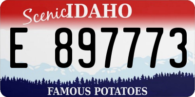 ID license plate E897773