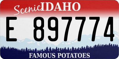 ID license plate E897774