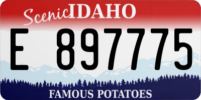 ID license plate E897775