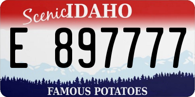 ID license plate E897777