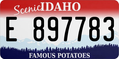 ID license plate E897783