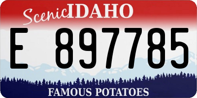 ID license plate E897785