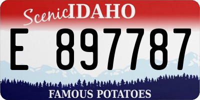 ID license plate E897787