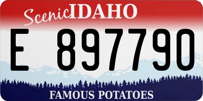 ID license plate E897790