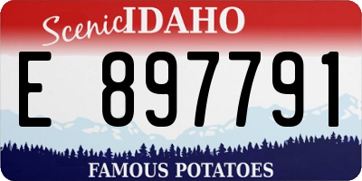 ID license plate E897791