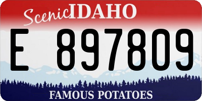 ID license plate E897809